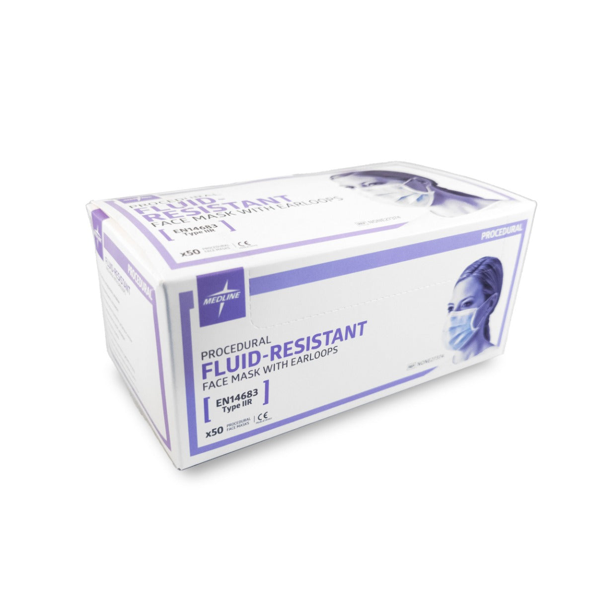 Medline Face Mask with Elastic Ear Loops - 50 Count