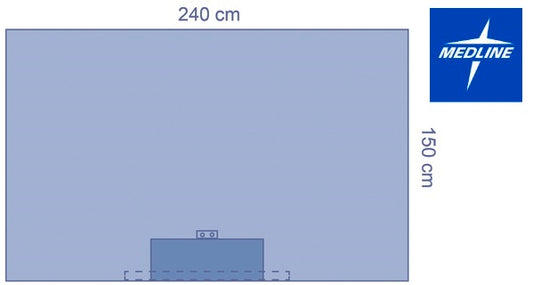 Drap de champ renforcé Medline (240 x 150 cm) - 38 pièces