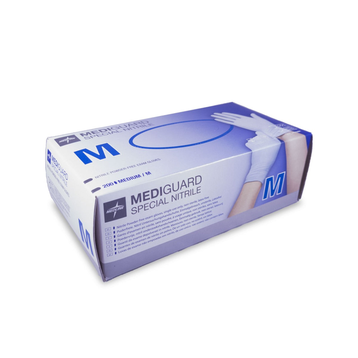 Gants d'examen en nitrile Mediguard (Taille M) - 200 pièces