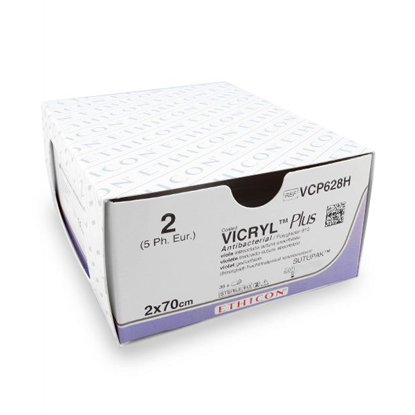 Hechtdraad Vicryl Plus (VCP628H, 2, 2x70cm) 36 stuks | Ethicon