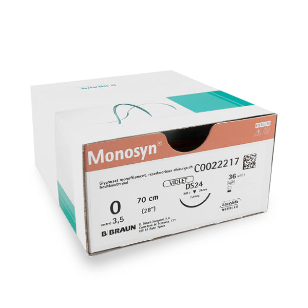 Hechtdraad Monosyn (USP 0, 70cm, FS1-naald) 36 stuks | Bbraun